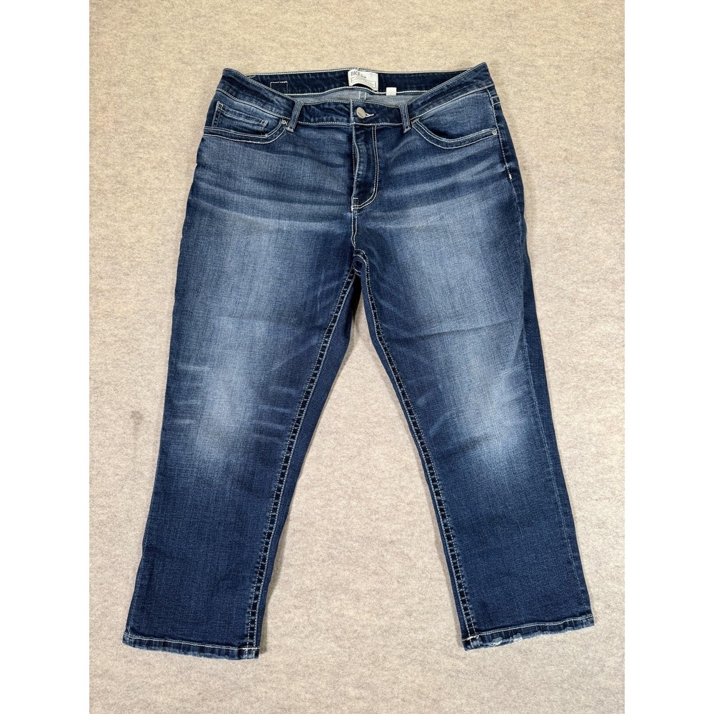 BKE‎ Denim Patty Jeans Womens 32 Medium Wash Blue Straight Leg Stretch Denim